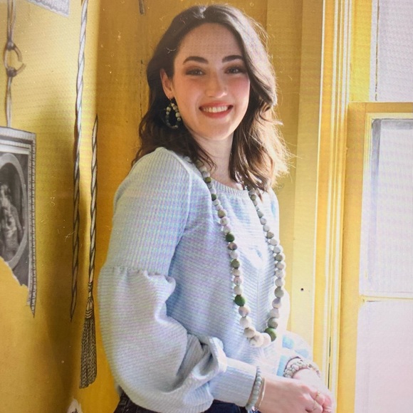 Kantha Waves Necklace - Picture 2 of 3